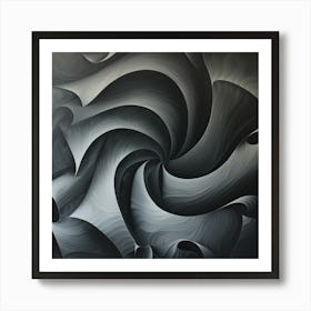 Abstract Black And White Painting Art Print