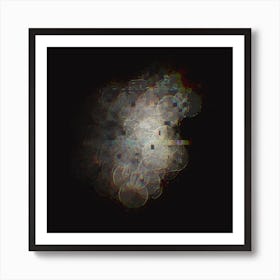 Abstract Circles On A Black Background Art Print