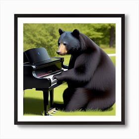 Bear Playing Piano 1 Poster