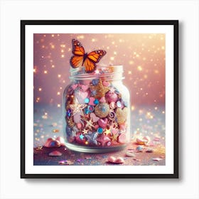 A jar full of sparkly stars 2 Art Print