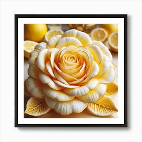 Lemon Rose 2 Art Print