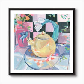 Rainbow Teapot Art Print