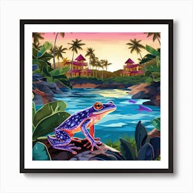 Frog In The Jungle Art Print