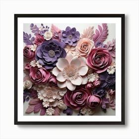 Paper Flower Wall Art 3 Art Print