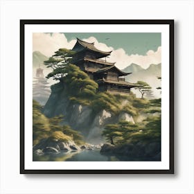 Japanese Temple 1 Art Print