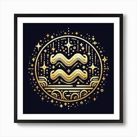 A Zodiac symbol, Aquarius Art Print