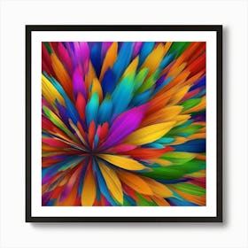 colorful flower Art Print