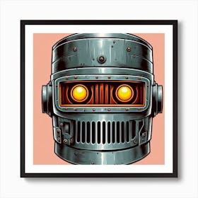 Robot Head Art Print