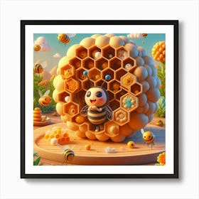 Bees work Art Print