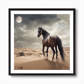 Horse In The Desert 1 Art Print