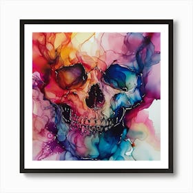 Colorful Skull 11 Art Print