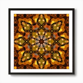 Mandala Yellow Sun Art Print