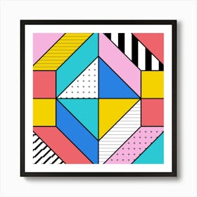 Memphis Futura Pattern 04 Art Print