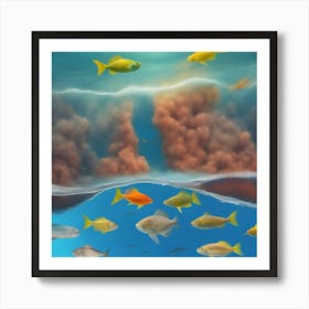 Colorful Fishes In The Ocean Art Print