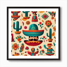 Mexican Pattern 27 Art Print