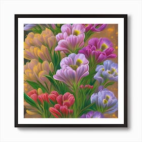 Alstroemeria Flowers 21 Art Print