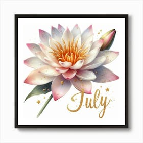 Water Lily - July Birth Flower 1 Art Print