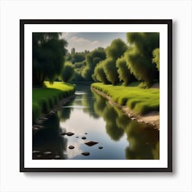 River Reflection Art Print