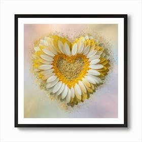 Heart Shaped Daisy 1 Art Print