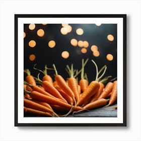 Carrots On A Table Art Print