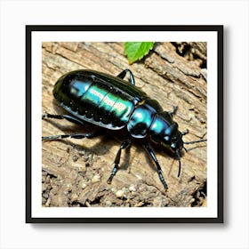 Beetle On Wood 1 Art Print