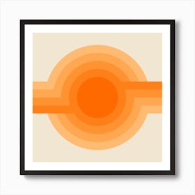 Sunspot Creamsicle Square Art Print