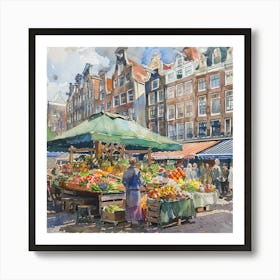 The Bloemenmarkt (Flower Market) Amsterdam Series 2 Art Print