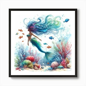 Illustration Mermaid 2 Art Print