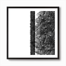 Grunge Style Black And White Painting Art Print