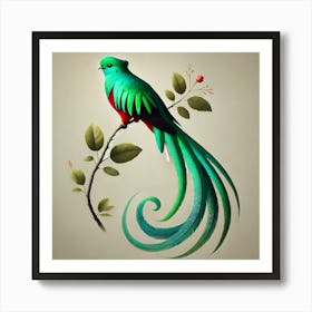 Parrot On A Branch 7 Art Print