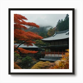 Autumn In Kyoto 1 Art Print