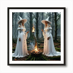 Witches In The Forest 1 Art Print