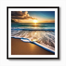 Sunset On The Beach 693 Art Print