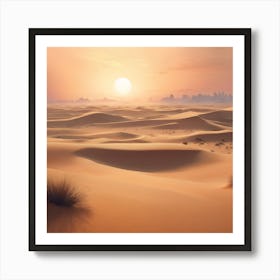 Sunset In The Desert Art Print