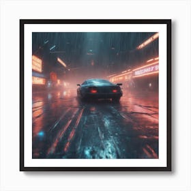 Rainy Night In The City 1 Art Print