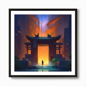 Chinese Gate Art Print