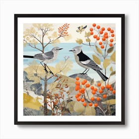 Bird In Nature Mockingbird 3 Art Print