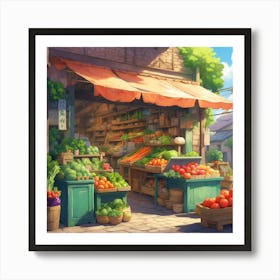 Vegetable Market 1 Art Print