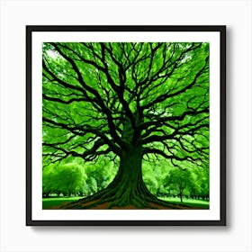 Green Tree Art Art Print