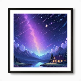 Starry Night Sky Art Print