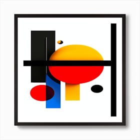 Abstract Painting,Aesthetic wallpaper made of abstract geometric shapes 1 Art Print