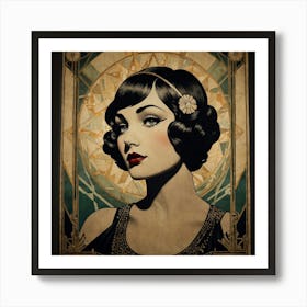 Deco Woman Art Print