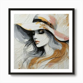 Girl In A Hat Art Print