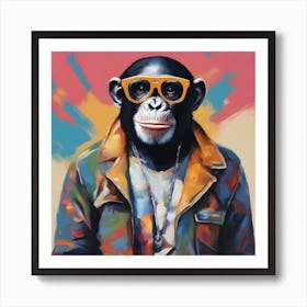 Cool Chimpanzee Art Print