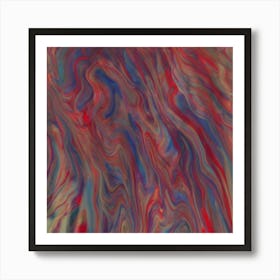 Abstract Red And Blue Swirls Art Print