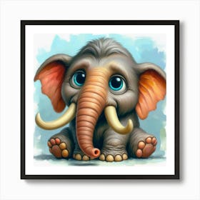 Cute Elephant Art Print