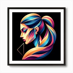 Abstract Portrait Of A Woman 2 Art Print