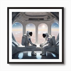 Astronauts In Space 3 Art Print