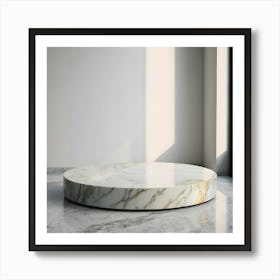 Round Marble Coffee Table Art Print