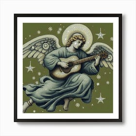 Angel Playing Guitar Poster